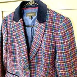 Talbots Velvet Collar Wool Blazer - 6